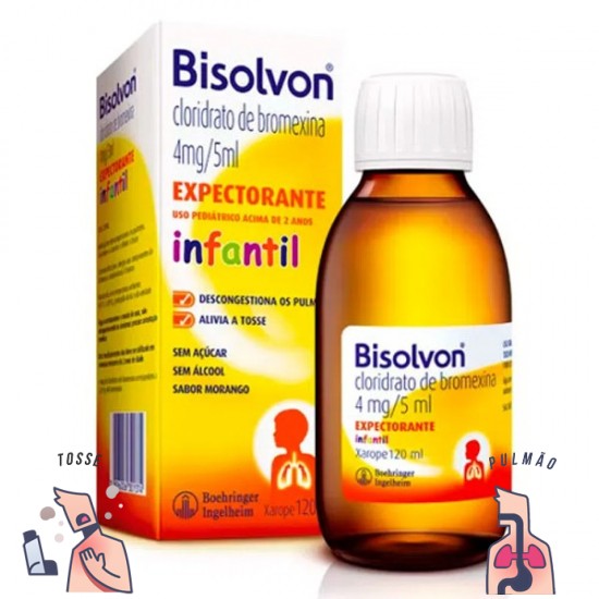 Xarope Bisolvon pediátrico 120 ml sem açucar